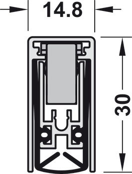 Zasouvací dveřní těsnění, Schall-Ex® L-15/30 WS, Athmer