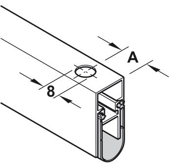 Zasouvací dveřní těsnění, Schall-EX L-15/30 WS, Athmer