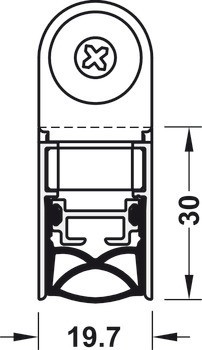 Zasouvací dveřní těsnění, Schall-Ex® Slide & Lock M-20 WS, Athmer