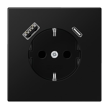 Zásuvka, Jung, s USB-A/USB-C dobíjecí jednotkou