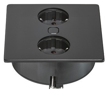 Zásuvkový díl, s krytkou, elektricky otočnou, 230 V