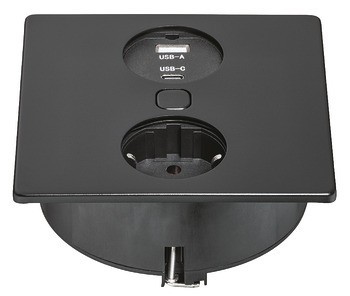 Zásuvkový díl, s krytkou, elektricky otočnou, 230 V