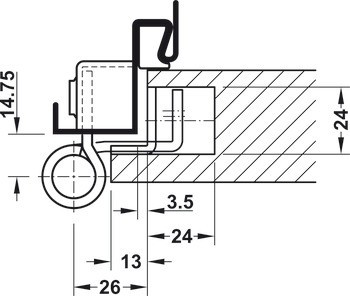 Závěs objektových dveří, Simonswerk VN 8937/160 U Compact, pro falcové objektové dveře do 160 kg