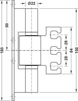 Závěs objektových dveří, Simonswerk VX 7099, pro dveře s požadavkem na ochranu prstů do 120 kg