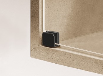 Závěs pro skleněné dveře, pro montáž dveří bez vrtání do skla, délka 20 mm