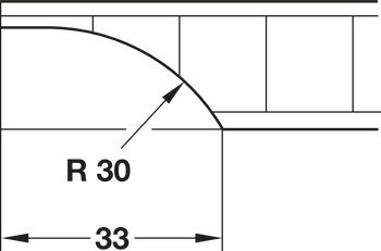 Závěs pro sklopnou desku, pro stoly s rámovou konstrukcí
