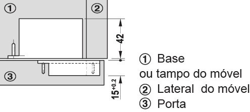 Závěs, pro tloušťky dřeva od 16 mm, pro skrytou montáž