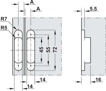 Závěs, pro tloušťky dřeva od 18 mm, pro skrytou montáž