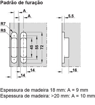Závěs, pro tloušťky dřeva od 18 mm, pro skrytou montáž