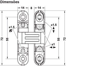 Závěs, pro tloušťky dřeva od 18 mm, pro skrytou montáž