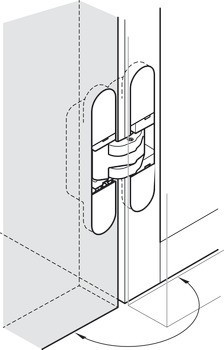Závěs, pro tloušťky dřeva od 18 mm, pro skrytou montáž