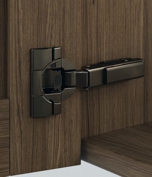 Závěs profilových dveří, Blum Clip Top Blumotion 95°, polonaložená montáž