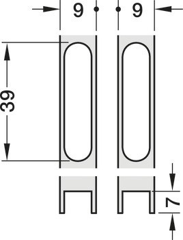 Závěs, Sepa-Mini, pro tloušťky dřeva od 11 mm a více, pro skrytou montáž