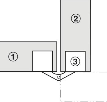 Závěs, Zysa, pro tloušťku dřeva 14–40 mm, pro skrytou montáž