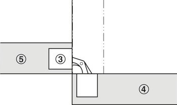Závěs, Zysa, pro tloušťku dřeva 14–40 mm, pro skrytou montáž