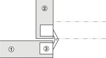 Závěs, Zysa, pro tloušťku dřeva 14–40 mm, pro skrytou montáž