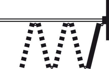 Kování pro skládací předokenní žaluzie, Hawa Frontfold 30 FS