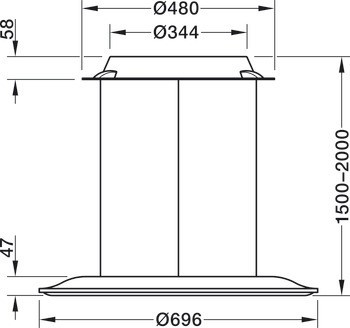 Závěsné svítidlo, Häfele Nimbus Lighting Pad Lounge R 600 Vario