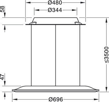 Závěsné svítidlo, Häfele Nimbus Lighting Pad Lounge R 600