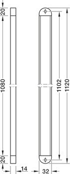 Závěsný profil, pro botník, plynule nastavitelný