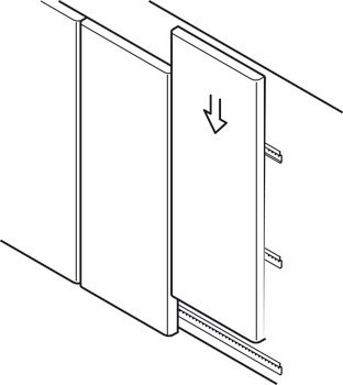 Závěsný profil, svislý, pro montážní systém pro panely k zavěšení