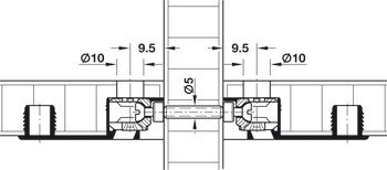 Závitové pouzdro, S vnitřním závitem M4, ocel