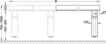 Zdvihací mechanismus pracovní desky, zdvihací systém