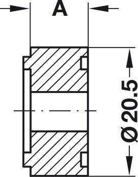 Zdvojení distanční podložky, Pro zásuvkové výsuvy