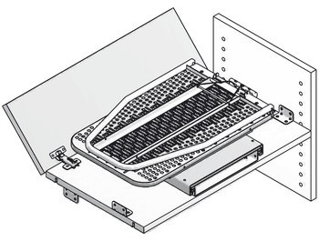 Žehlicí prkno, Häfele Ironfix, montáž na polici