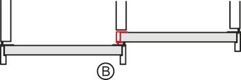 Zesilovací lišta, Häfele Slido F-Handle24 B1, hliník, pro posuvné dveře