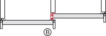 Zesilovací lišta, Häfele Slido F-Handle26 B, hliník, pro posuvné dveře