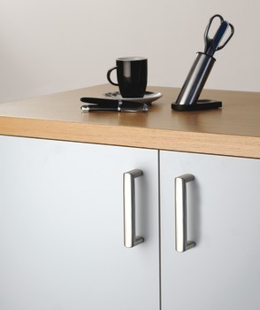 Zkosená úchytka, Häfele Déco, kulatá, nerez