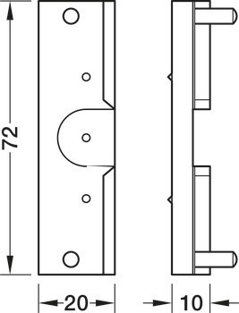 Značkovací přípravek, pro nábytkový zámek EFL 1 Dialock