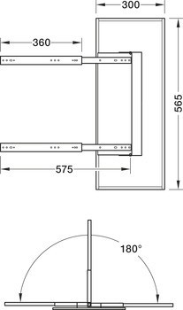 Zrcadlo, Výsuvné, otočné o 180°