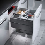 Čtyřdílný třídič odpadu, 2 x 38, 1 x 12 a 1 x 2,5 litrů, Hailo Euro-Cargo