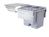 Čtyřdílný třídič odpadu, 2 x 38, 1 x 12 a 1 x 2,5 litrů, Hailo Euro-Cargo