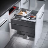 Čtyřdílný třídič odpadu, 2 x 38, 1 x 12 a 1 x 2,5 litrů, Hailo Euro-Cargo