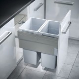 Dvojdílný odpadkový koš, 2 x 38 litrů, Hailo Euro-Cargo