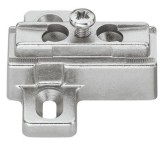 Křížová montážní podložka, Häfele Metalla 510 A, zinková slitina, s vruty do dřevotřísky, vzdálenost od hrany 28 mm