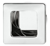 Mušle, zinková slitina, k nalepení, čtvercová, Häfele Déco