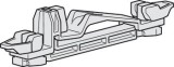 Nacvakávací dveřní doraz, pro Häfele Slido F-Line44 80A