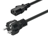 Napájecí kabel, se zástrčkou s ochranným vodičem pro vstupní port C14