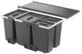 Odpadkové koše, 1 x 15, 1 x 23 a 2 x 10 litrů, Häfele