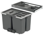 Odpadkové koše, 1 x 16 a 2 x 7 litrů, Häfele