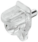 Podpěrka police, Häfele Ixconnect SH-M-3510, k nasunutí do otvoru Ø 3 mm, plast s ocelovým čepem