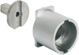 Rozeta pro povrchovou montáž, Häfele Symo ML, pro trojcestný zámek 30 mm