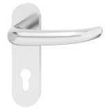 Sada dveřních klik, Häfele Startec model PDH 5204, hliník, požárně odolné dveře, panikové dveře