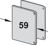 Sada koncové krytky, pro panel Ⓒ a pojezdovou kolejnici ② nebo ⑥