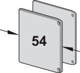Sada koncové krytky, Výška 68 mm, pro pojezdovou kolejnici s panelem k nacvaknutí 22,5 x 68 mm (Š x V)
