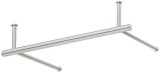 Šatní tyč, montáž pod polici a na dřevěný zadní panel, nerez